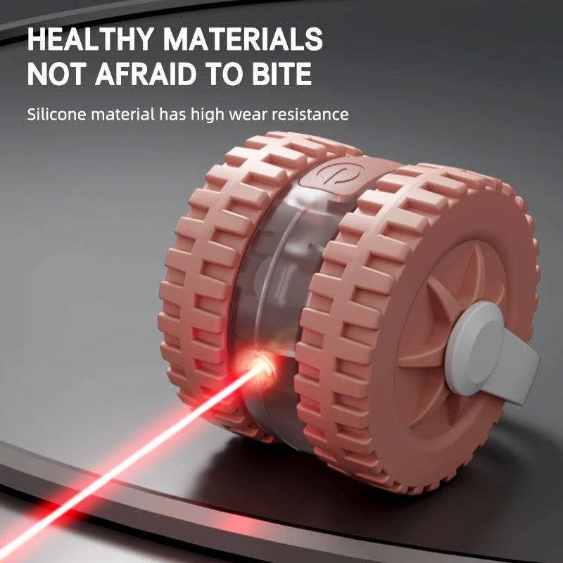 Interactive Laser Cat Toy with Mouse, 2-in-1 Laser Pointer & Plush-like Wiggling Worm-like Motion, Low-Power (<1mW) Red Light for Solo Play, Stimulates Hunting Instincts (Cats, Kittens)