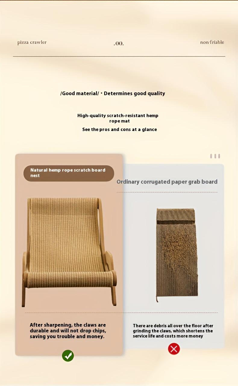 Sturdy Elegant Sisal Cat Scratching Chair - Durable Scratch-Resistant Pet Furniture with 3 Styles, High-Quality Large Cat Resting Area for Indoor Cats, Scratch-Resistant Design for Climbing, Resting & Play, Cat Furniture, Cla