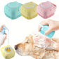 1pc Pet Hair Washing System with Built-in Storage - Dog & Cat Shower Bath Brush with Massager Bristles, Non-Toxic & Easy-Clean Design, Ergonomic Handle & Detachable Top for Wet/ Bathing - Ideal for /Medium Pets, Sensitive Lig