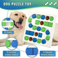 [Interactive Dog Puzzle] Durable PP Interactive Dog Treat Puzzle - Mental Enrichment Feeder for IQ Training, Slow Feeder with Paw Print & Bone Shapes, Treat Dispenser for Puppies & Adult Dogs