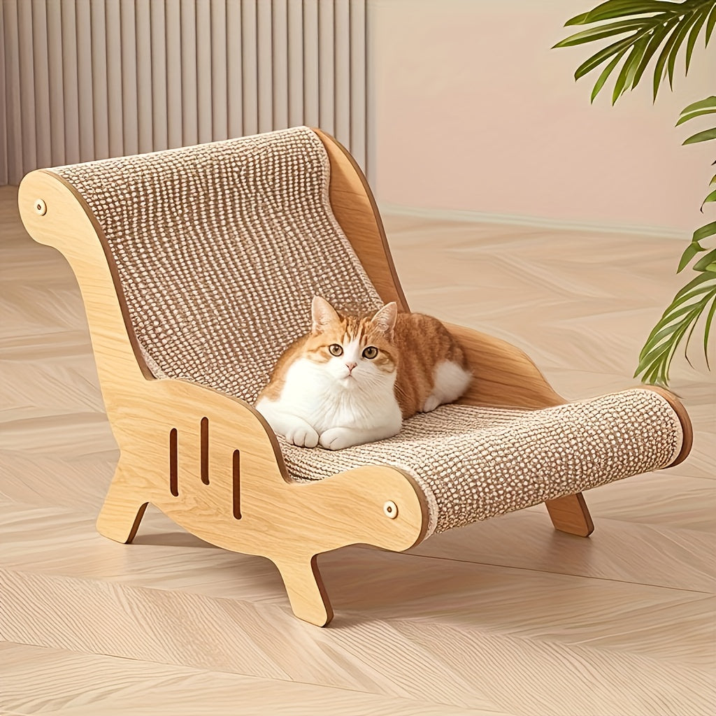 Sturdy Elegant Sisal Cat Scratching Chair - Durable Scratch-Resistant Pet Furniture with 3 Styles, High-Quality Large Cat Resting Area for Indoor Cats, Scratch-Resistant Design for Climbing, Resting & Play, Cat Furniture, Cla