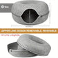 Cozy Donut-Shaped Cat Bed with Interactive Felt Tunnel – Soft Canvas Play and Training Toy for Small to Medium Cats, Ferrets, and Rabbits, Dual-Purpose Comfortable Hideaway in Gray or Multiple Colors, Kitten Bed