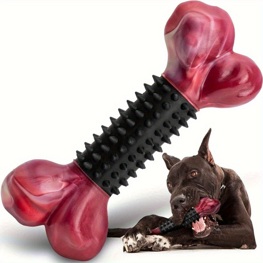 [Heavy-Duty Chew Toy] Apasiri Heavy-Duty Chew for Large Breed & Aggressive Chewers - Beef Flavor Dental Dog Toys With Nylon & Rubber Construction, Indestructible Chew Toy for Puppy Teething, Dental Health - Compatible With Al