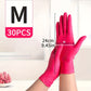Deep Pink Disposable Nitrile Gloves - Lightweight, Suitable for Household Cleaning, Pet Care, Hair Dyeing - & Alcohol-Free, Available in S/M/L Sizes, Multi-Purpose Cleaning Gloves, Stylish Kitchen Use, All-Season, Disposable