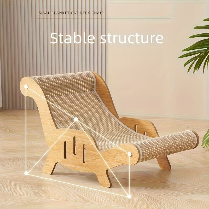 Sturdy Elegant Sisal Cat Scratching Chair - Durable Scratch-Resistant Pet Furniture with 3 Styles, High-Quality Large Cat Resting Area for Indoor Cats, Scratch-Resistant Design for Climbing, Resting & Play, Cat Furniture, Cla