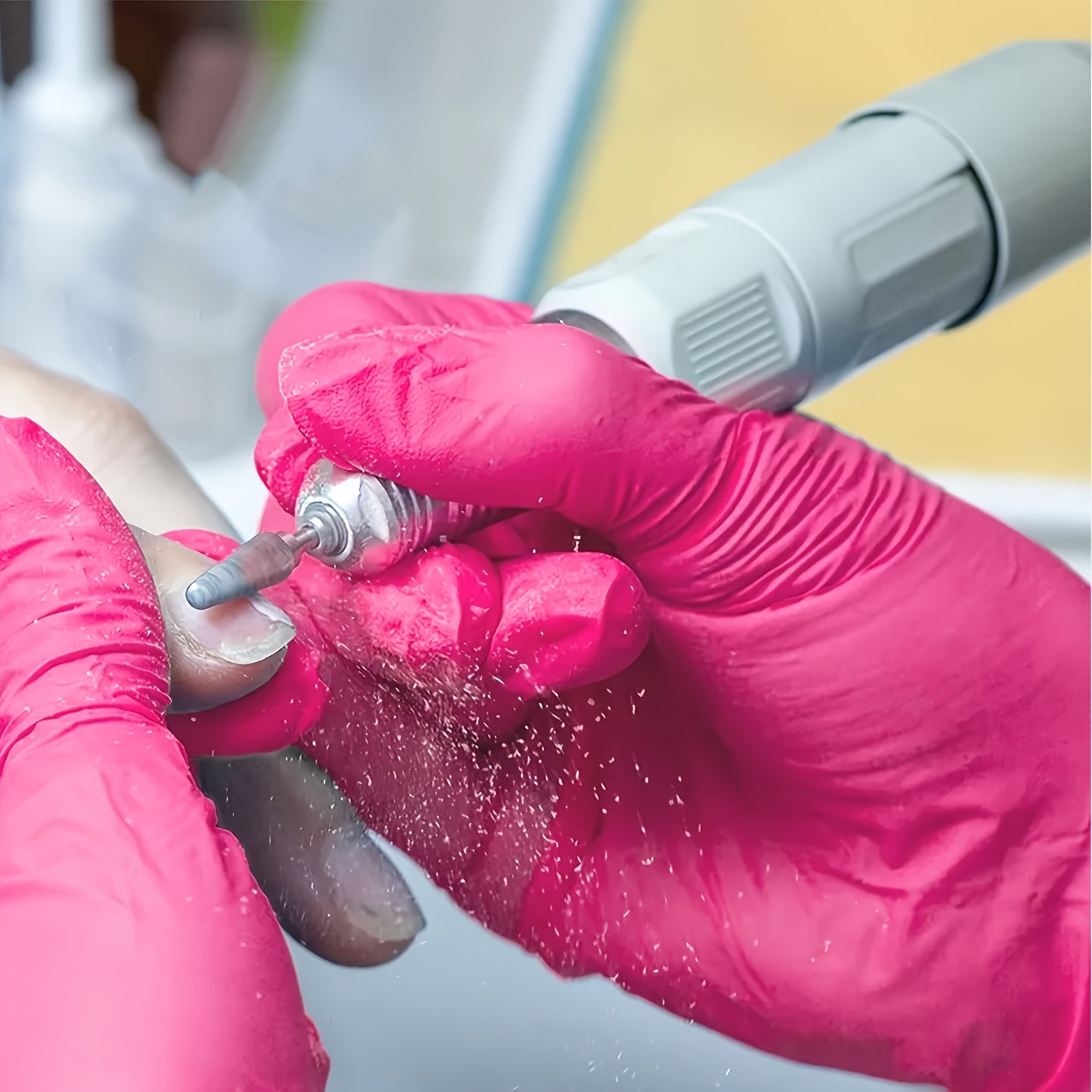 Deep Pink Disposable Nitrile Gloves - Lightweight, Suitable for Household Cleaning, Pet Care, Hair Dyeing - & Alcohol-Free, Available in S/M/L Sizes, Multi-Purpose Cleaning Gloves, Stylish Kitchen Use, All-Season, Disposable