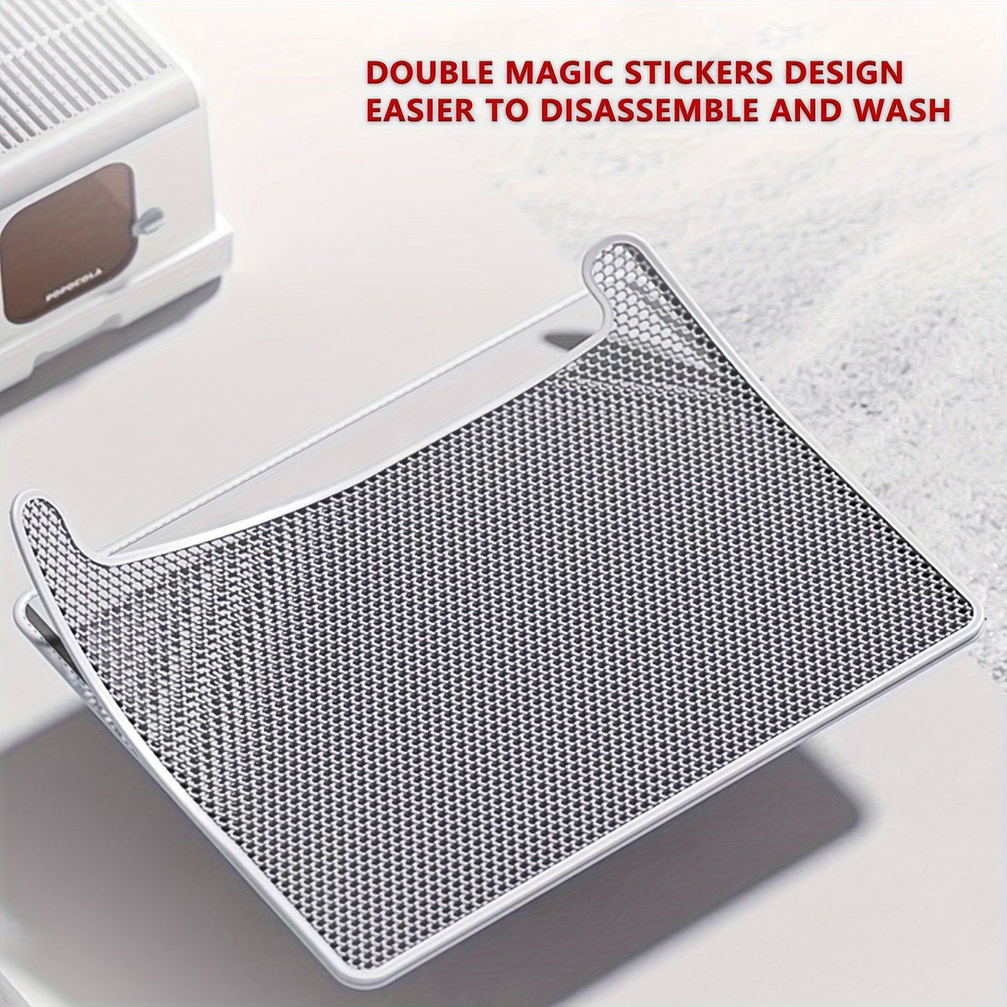 Double Layer Cat Litter Mat, Anti-splash Dust Control Easy To Clean Indoor Cat Cleaning Mat Trapping Box