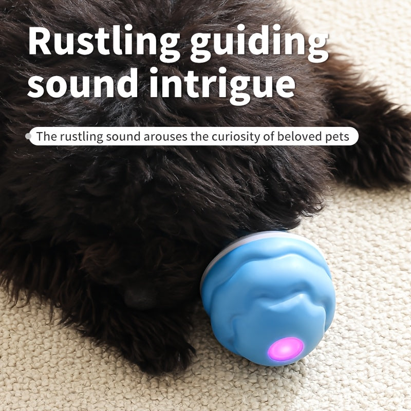 [Electronic Dog Ball for Pets] High-Quality, Durable, Interactive Electronic Dog Ball for Pets - USB Rechargeable, Automatic Rolling Toy, Large and Small Dog Ball with Straps, Ball Launcher, Playful Design, Petsafe Material,
