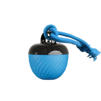 1 interactive intelligent dog ball toy, sports bite resistant dog ball, USB charging, tail rope mobile ball with light dog barking, indoor pet rolling game, suitable for small/medium-sized dogs, relieves boredom and stimulate