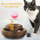 Interactive Foldable Cat Scratcher with Bell - Magnetic Honeycomb Design, Durable Play Pad for All Cats' Exercise & Mental Stimulation, Cat Toy