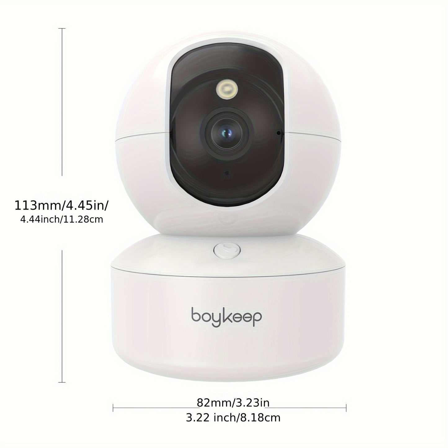 2PCS BoyKeep 5g/2.4ghz WiFi Smart Camera, High-definition Indoor Safety Monitor, Special Safety Camera For Babies And Pets, 360° Panoramic Surveillance Video, Night Vision, Two-way Calls, Memory Card And Cloud Storage, K30