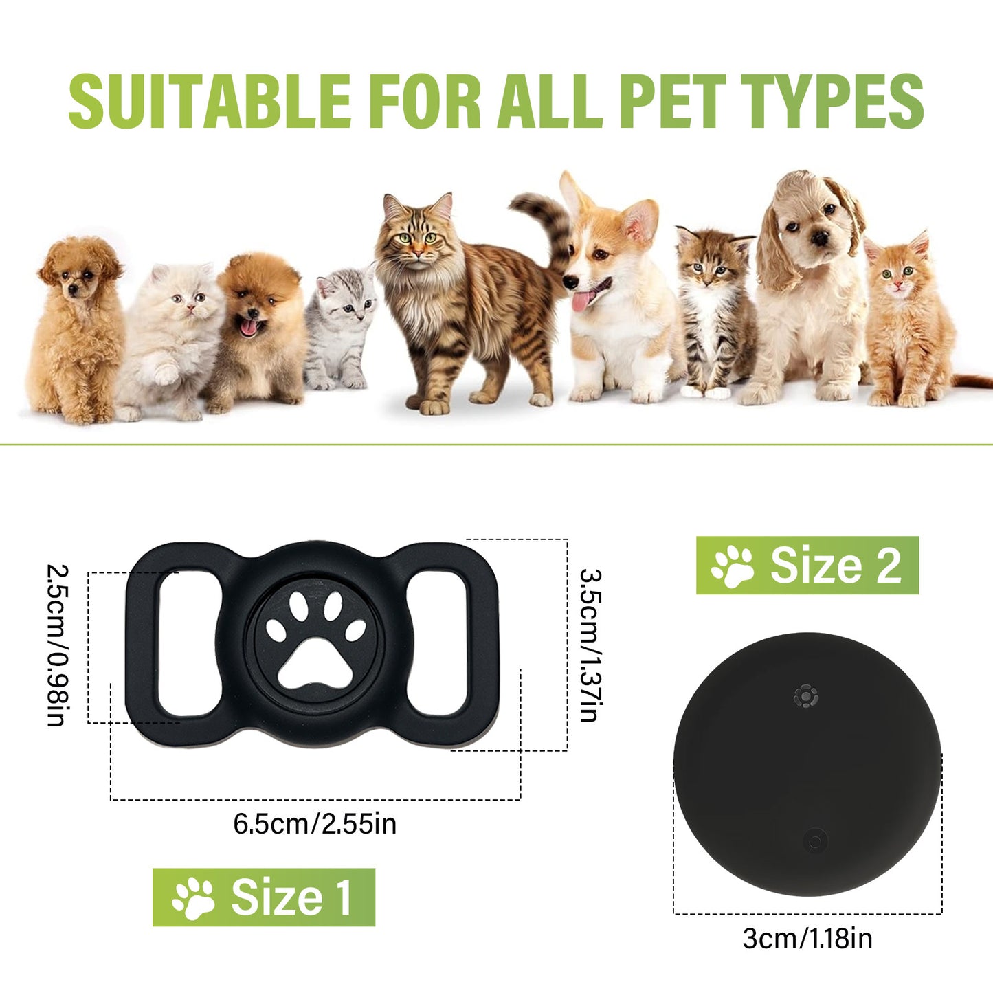 Cat Tracker, Dog Tracker, GPS Cat Tracker Collar, Real-Time Location Tracking, Loss Prevention, Ideal Choice for Pet Safety And Tracking, Cute Black