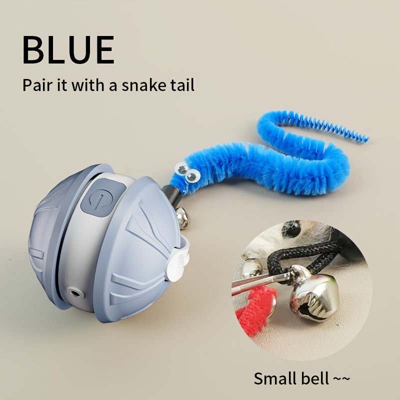 Automatic Cat Toy - Interactive Cat Toy, USB Rechargeable, Glowing Design for Indoor Play and Mental Stimulation, Fun Design, Fake Mouse, Replaceable Hanging Ornaments, Laser Cat Toy