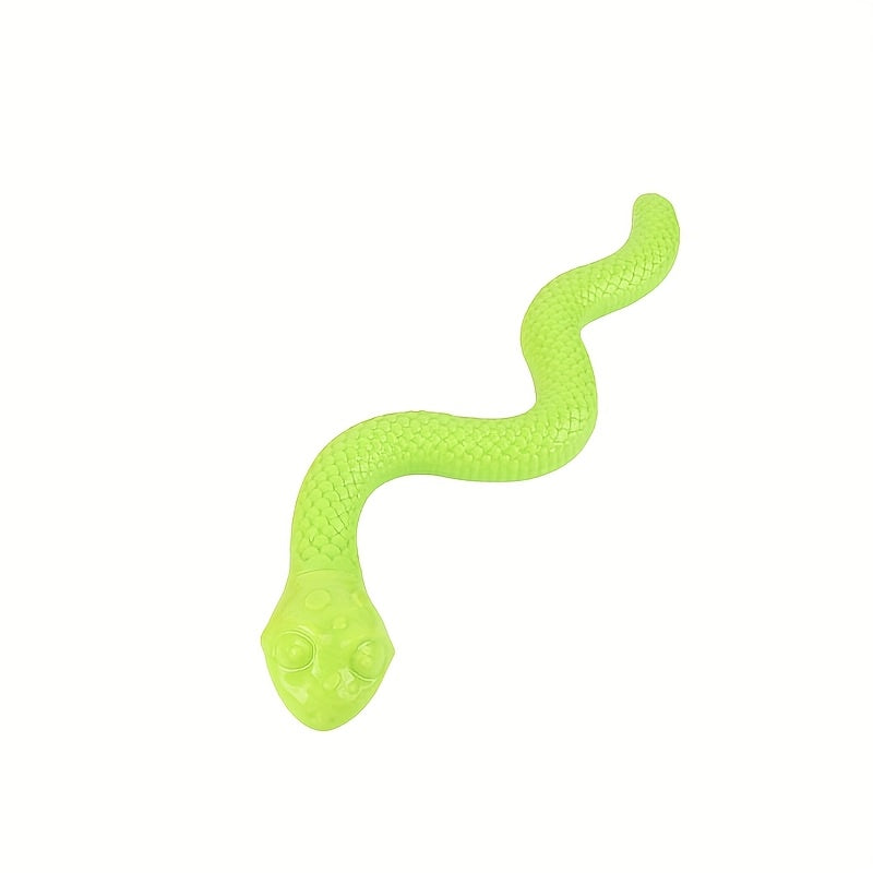 1pc Interactive Chew Toy Snake - Heavy-Duty Dog Puzzle Toy with Thick Rubber-like Texture, Individually Wrapped for Hygiene - Tough Chewer-Resistant, Non-Toxic Chew Bone for Puppies & Adult Dogs - Scratch-Resistant, for Aggre