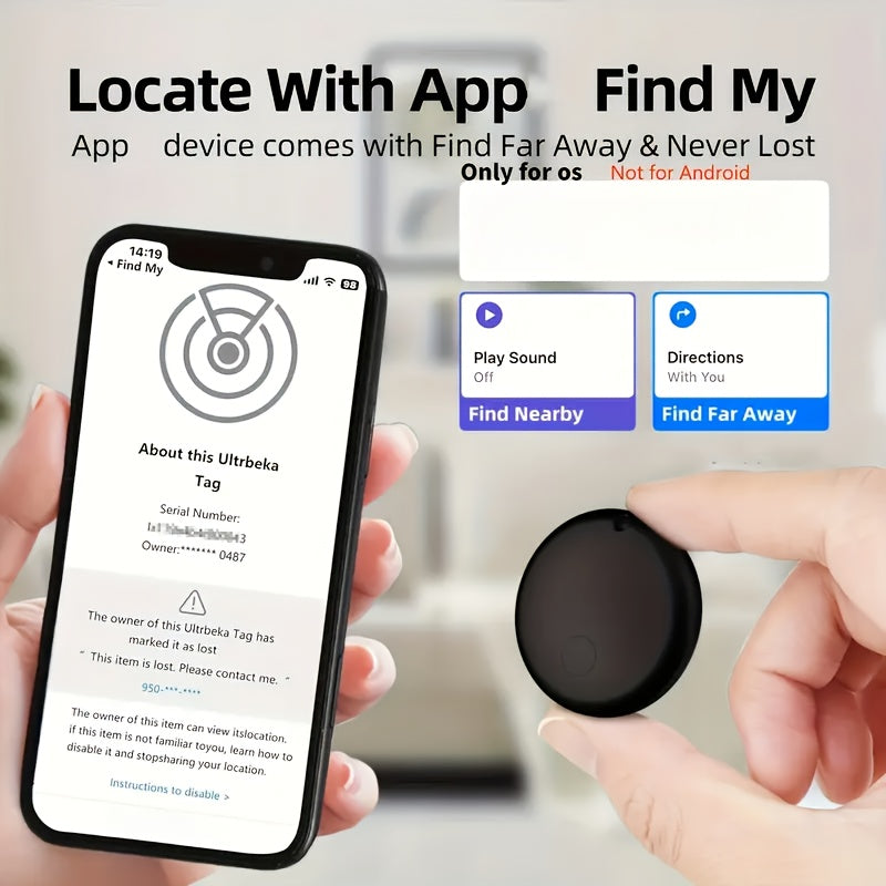 Pet Cat Positioning Collar Set with Collar, Locator + Silicone Protective Case, GPS Smart Anti-Lost Device Locator - Live Tracking, No Installation, Only I0S Device Use