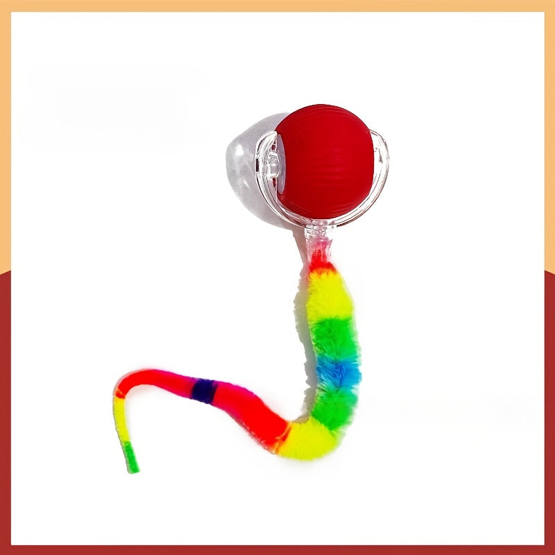 BonreLife Automatic Rolling Cat Ball Toy with LED Lights, USB Rechargeable, Bite-Resistant Silicone, Safe for All Cat Sizes - Interactive Indoor Play for Cats, Interactive Cat Toy