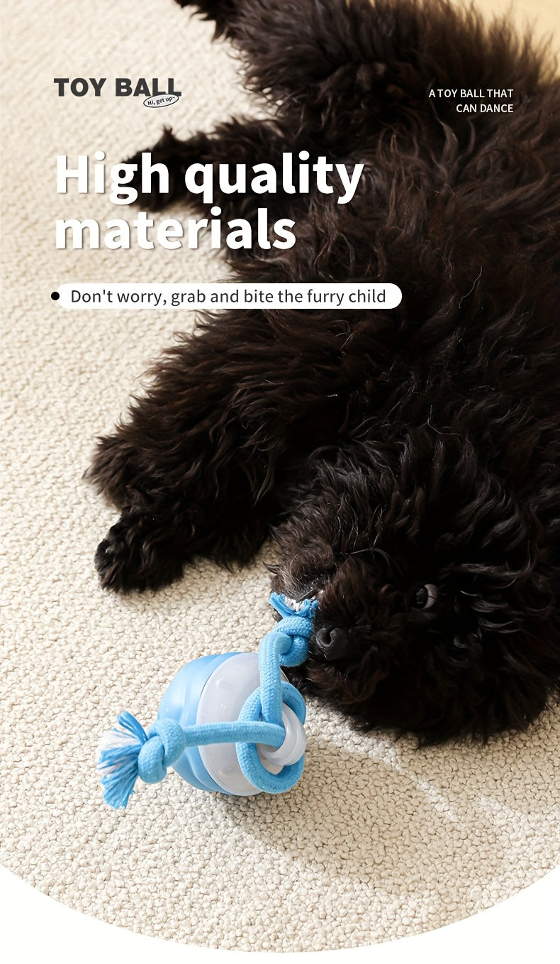 [Electronic Dog Ball for Pets] High-Quality, Durable, Interactive Electronic Dog Ball for Pets - USB Rechargeable, Automatic Rolling Toy, Large and Small Dog Ball with Straps, Ball Launcher, Playful Design, Petsafe Material,