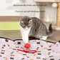 3pcs Pet Self-Entertainment Toy Set: 1 Round Double-Layer Hunting Cover + 2 Red Automatic Cat Balls