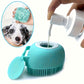 1pc Pet Hair Washing System with Built-in Storage - Dog & Cat Shower Bath Brush with Massager Bristles, Non-Toxic & Easy-Clean Design, Ergonomic Handle & Detachable Top for Wet/ Bathing - Ideal for /Medium Pets, Sensitive Lig