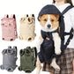 Adjustable Quilted Pet Carrier Backpack for Small to Medium Dogs - Cozy Fleece-Lined, Hands-Free Front Legs Out Chest Carrier with Zip Closure, Ideal for Hiking & Cycling - Available in Black, Beige, Pink, Gray, Olive Green,