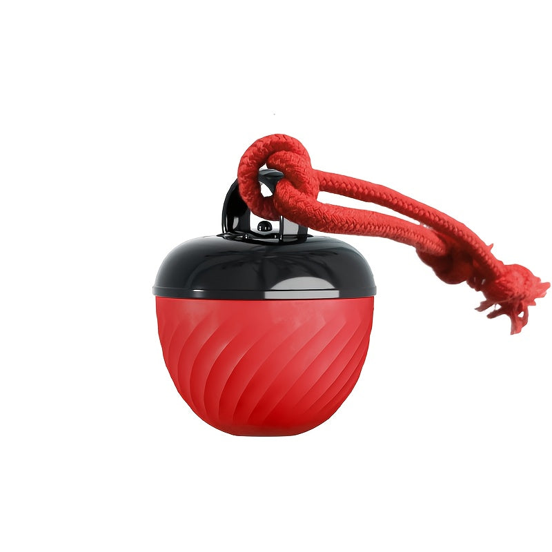 1 interactive intelligent dog ball toy, sports bite resistant dog ball, USB charging, tail rope mobile ball with light dog barking, indoor pet rolling game, suitable for small/medium-sized dogs, relieves boredom and stimulate