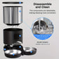 4.5L WiFi Double Meal Pet Feeder for Cats and Dogs, Automatic Food Dispenser Suitable for Small and Medium-Sized Pets, Stainless Steel Double Bowl Pet Feeder with Remote Control App Control (No 5V 1A Plug), Without Battery