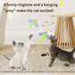 [Interactive Cat Squeaky Toy] 1 Interactive Cat Squeaky Toy, Random Color and Style, 1pc Delivery with Stretchable Spring Rope for Indoor Playtime. Features Artificial Feathers & Bell – Durble Nylon Hanging Doorway Kitten S