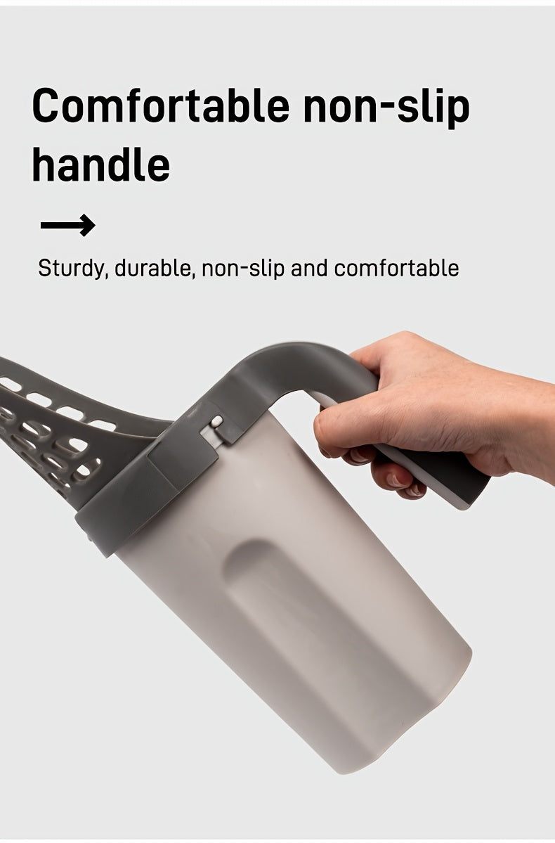 All-In-One Storage Portable Cat Cleaning Cat Litter Shovel with Built-In Garbage Bag Automatic Poop Scooper Set Cat Shovel