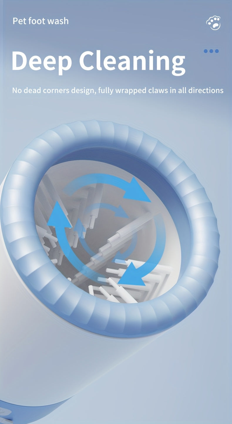 Pet Foot Washing Cup, Electric Dog and Cat Foot Washer, USB-Rechargeable Pet Outdoor Cleaning Supply, Pet Grooming and Cleaning Tool, The Best Gift for Your Beloved Pets, Pet Foot Cleaner, Dog Washing Supplies, Dog Scrub Brus