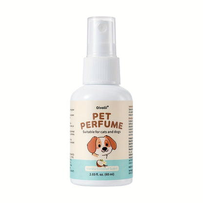 Pet Vanilla Coconut Deodorant Spray, Contains Vanilla and Coconut Ingredients, Fresh Vanilla with Sweet Coconut Care, Gentle and Non-Irritating, Long-Lasting Freshness, Suitable for All Breeds of Pets, Compact and Portable, R