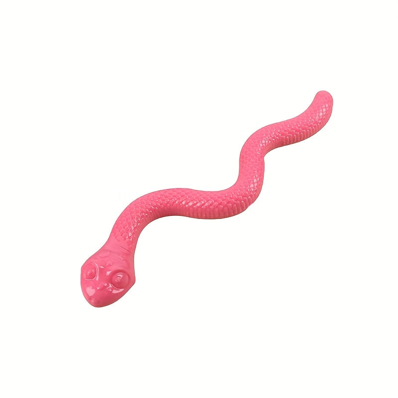 1pc Interactive Chew Toy Snake - Heavy-Duty Dog Puzzle Toy with Thick Rubber-like Texture, Individually Wrapped for Hygiene - Tough Chewer-Resistant, Non-Toxic Chew Bone for Puppies & Adult Dogs - Scratch-Resistant, for Aggre