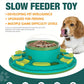 [Interactive Dog Feeder Toy] Interactive Slow Feeder Dog Toy with Treat Dispenser - Battery-Free Mental Stimulation Game, Non-Toxic Easy-Clean Plastic, Geometric Design for Puppies & Adult Dogs, IQ Boosting Play, Puppy Traini
