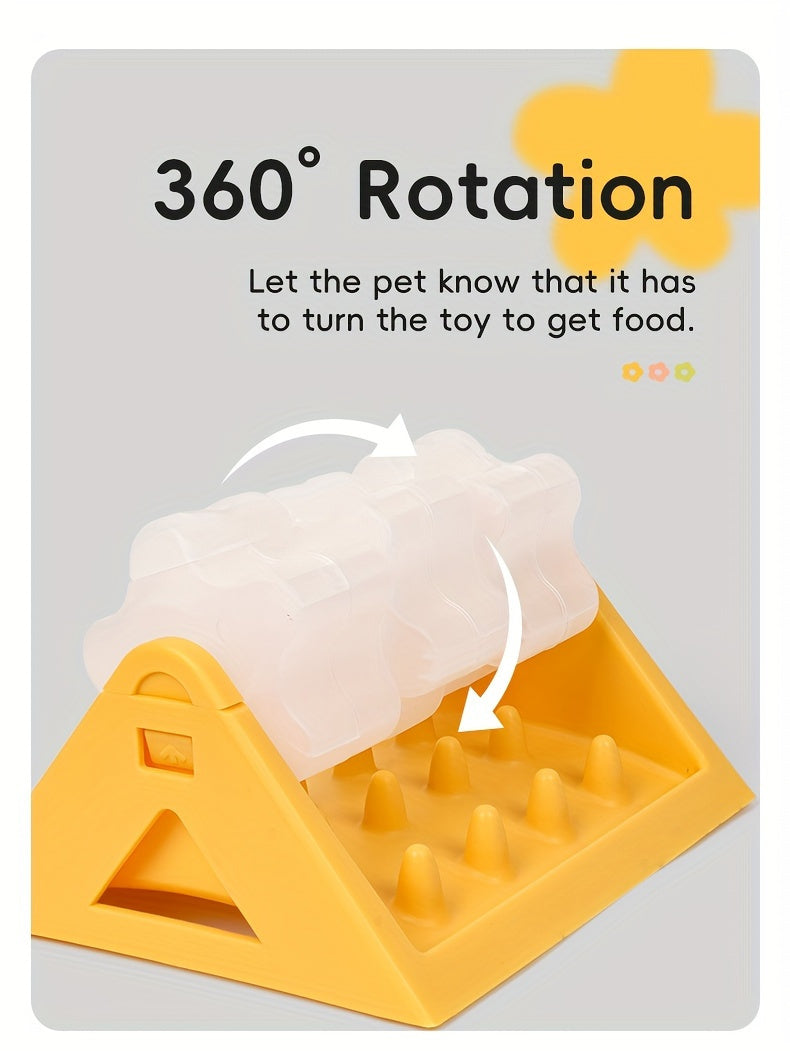 Interactive Slow Feeder Pet Toy - 360° Rotating Puzzle Feeder, Durable PP Material for Weight Loss and Anti-Gobble, Prevents Boredom to Prevent Obesity, Suitable for Cats and Dogs