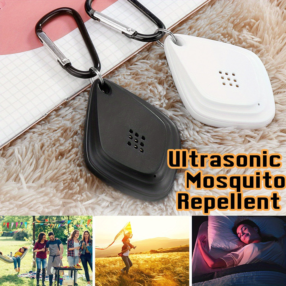 Portable Ultrasonic Mosquito Repellent - USB Charging, Intelligent Frequency Conversion, Protects Your Family from Insects