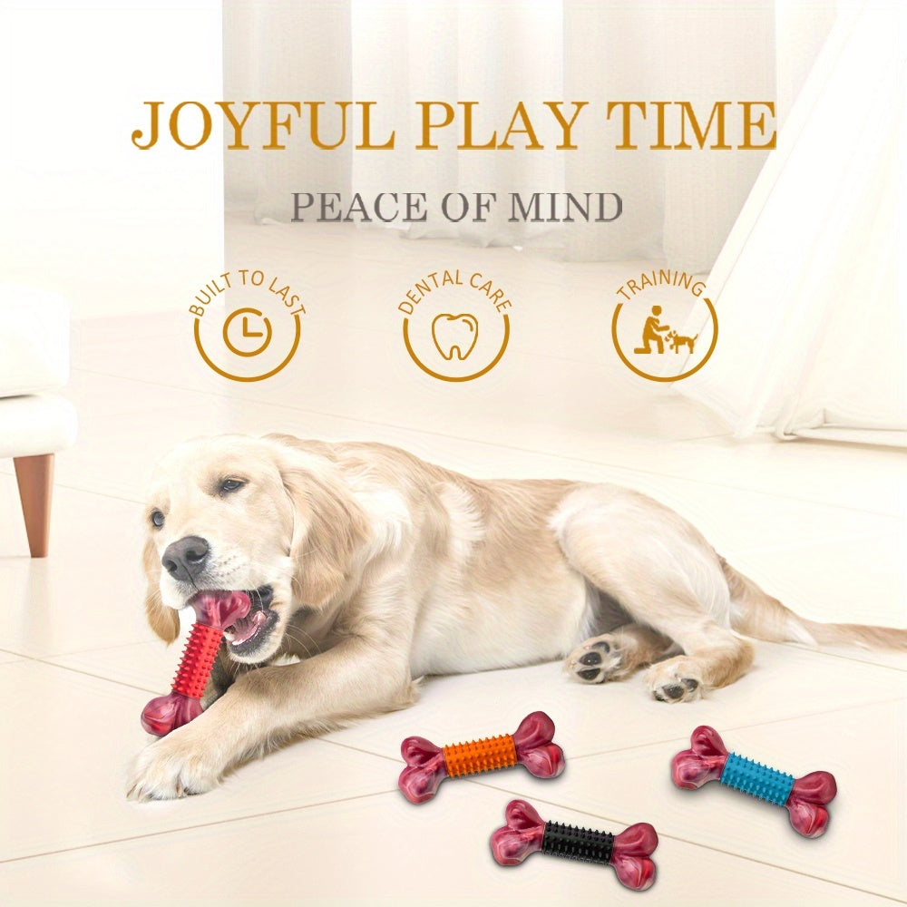 [Heavy-Duty Chew Toy] Apasiri Heavy-Duty Chew for Large Breed & Aggressive Chewers - Beef Flavor Dental Dog Toys With Nylon & Rubber Construction, Indestructible Chew Toy for Puppy Teething, Dental Health - Compatible With Al