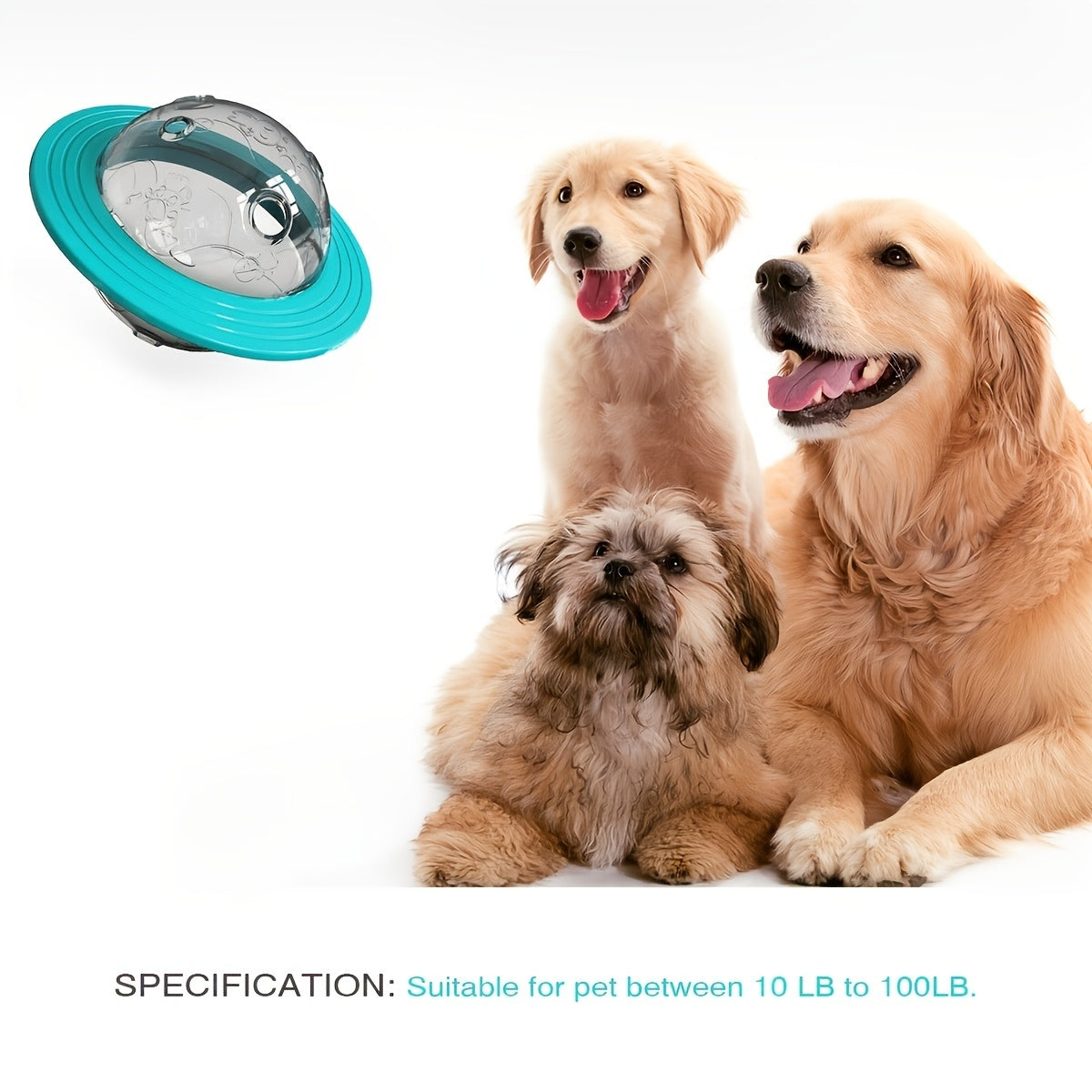 Interactive UFO Design Dog Ball Toys, Food Dispensing Pet Slow Feeder Ball, Dog Enrichment Toys, Dogs IQ Treat Ball Puzzle Toy