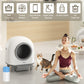Self Cleaning Cat Litter Tray, 110L Extra Large Automatic Cat Litter Tray for Multiple Cats, with Safety Protection, APP Control, Odor Removal Smart Robot Litter Box, 1 Roll Trash Bags, Self Cleaning Cat Litter Box, Cat Litte