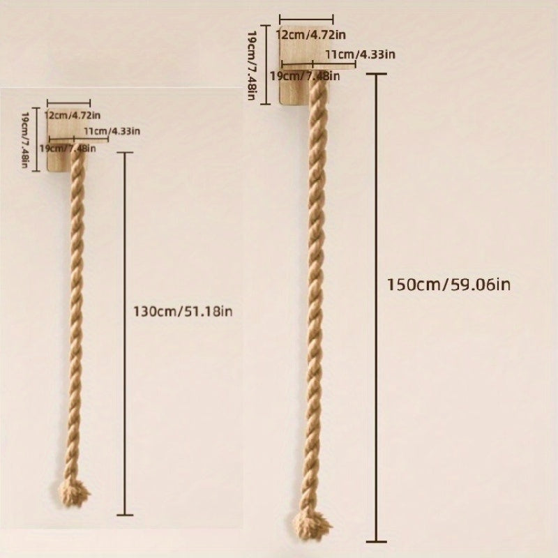 Large Cat Climbing Rope - Durable Sisal Scratching Post with 8.89cm Wide Base, 8.89cm Tall & 8.89cm Thick, Multi-Level Cat Toy for Indoor Cats, Scratching Post for Cats, Climbing Rope for Cats, Cat Climbing Rope, Cat Climbing