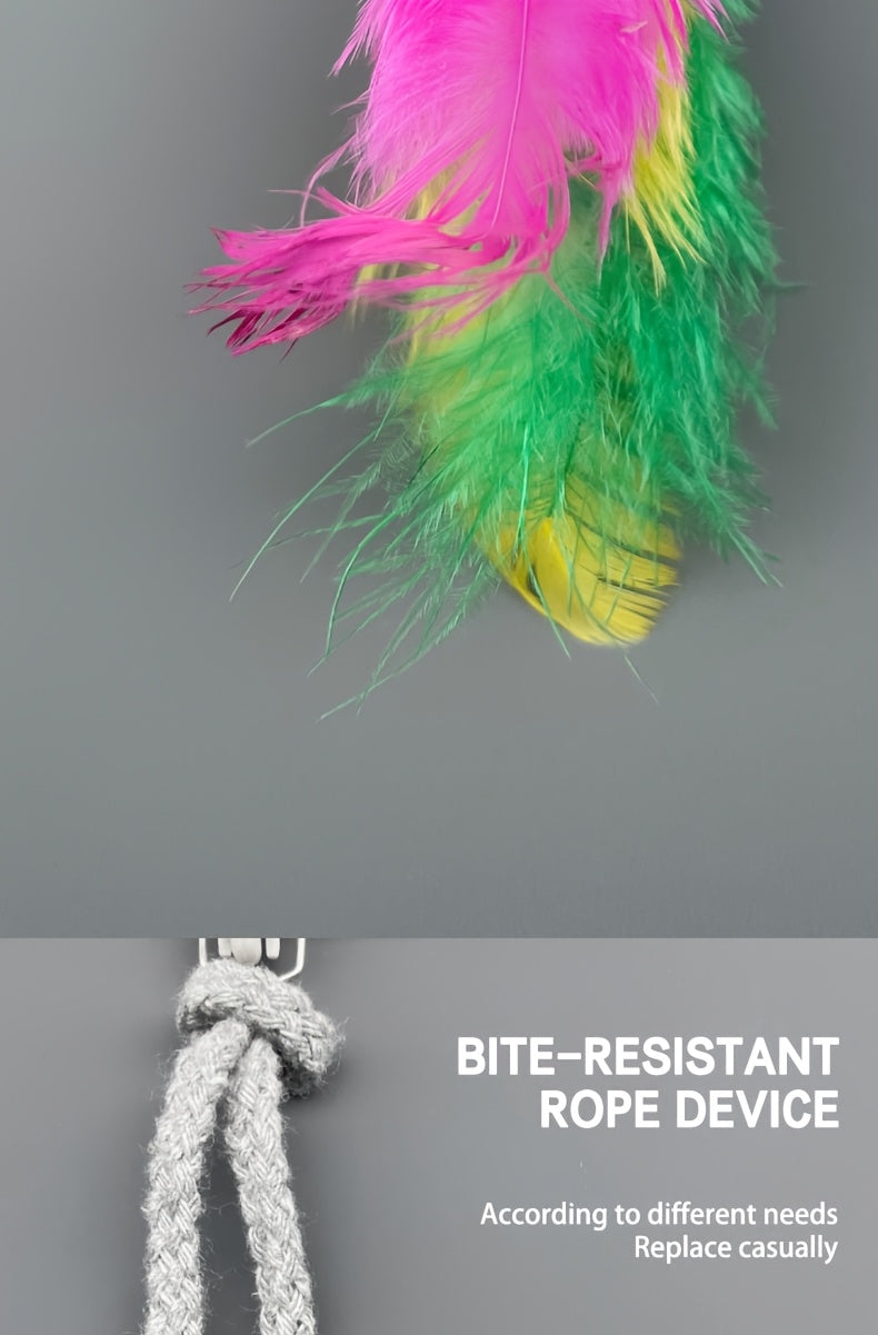 Interactive Laser Cat Toy with Mouse, 2-in-1 Laser Pointer & Plush-like Wiggling Worm-like Motion, Low-Power (<1mW) Red Light for Solo Play, Stimulates Hunting Instincts (Cats, Kittens)