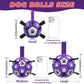 Durable Rubber Dog Soccer Ball with Straps - Interactive Chew-Resistant Pet Toy for All Breed Sizes, Purple & Black with Paw Print Design, Indoor/Outdoor Play & Training, Dog Ball Toy, Large Surface Area