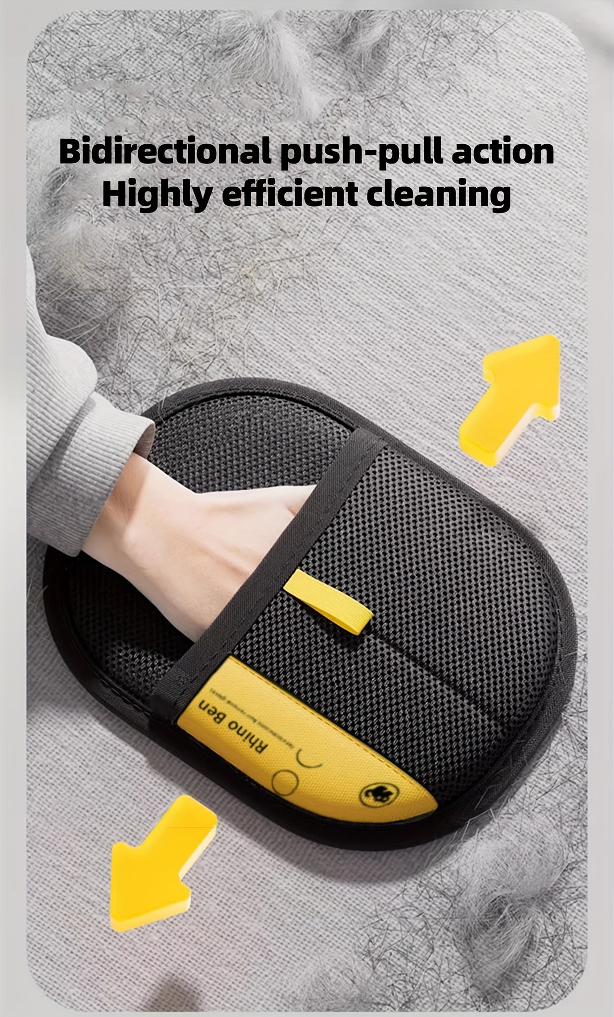 Two Household Hair Removal Brushes, a Pet Hair Removal Tool, Static Electricity Hair Removal Gloves, Reusable, Convenient And Quick, Suitable for Various Environments.