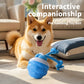[Electronic Dog Ball for Pets] High-Quality, Durable, Interactive Electronic Dog Ball for Pets - USB Rechargeable, Automatic Rolling Toy, Large and Small Dog Ball with Straps, Ball Launcher, Playful Design, Petsafe Material,