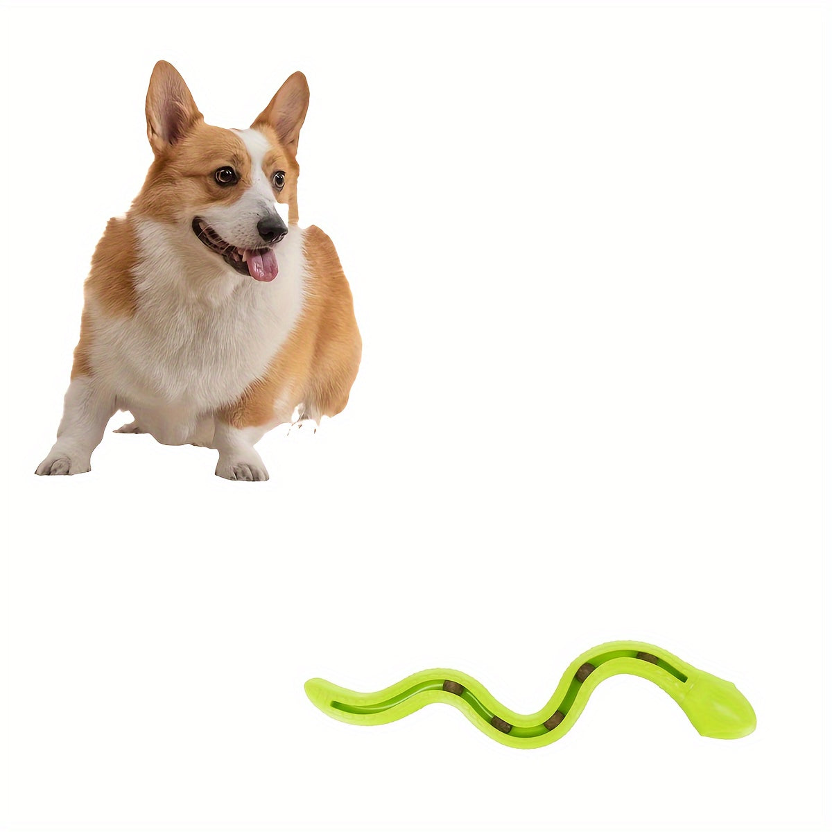 1pc Interactive Chew Toy Snake - Heavy-Duty Dog Puzzle Toy with Thick Rubber-like Texture, Individually Wrapped for Hygiene - Tough Chewer-Resistant, Non-Toxic Chew Bone for Puppies & Adult Dogs - Scratch-Resistant, for Aggre