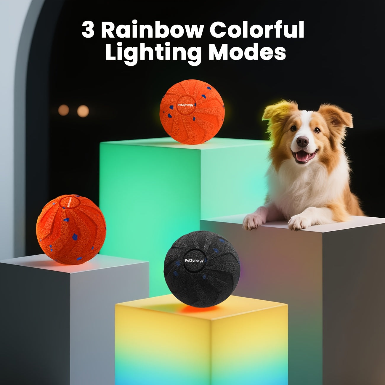 The smart dog toy ball features automatic moving, bouncing, and rotating functions, as well as an intelligent sleep mode and tap-to-start function. Made of E-TPU material, it is a dynamic rolling ball specially designed for m