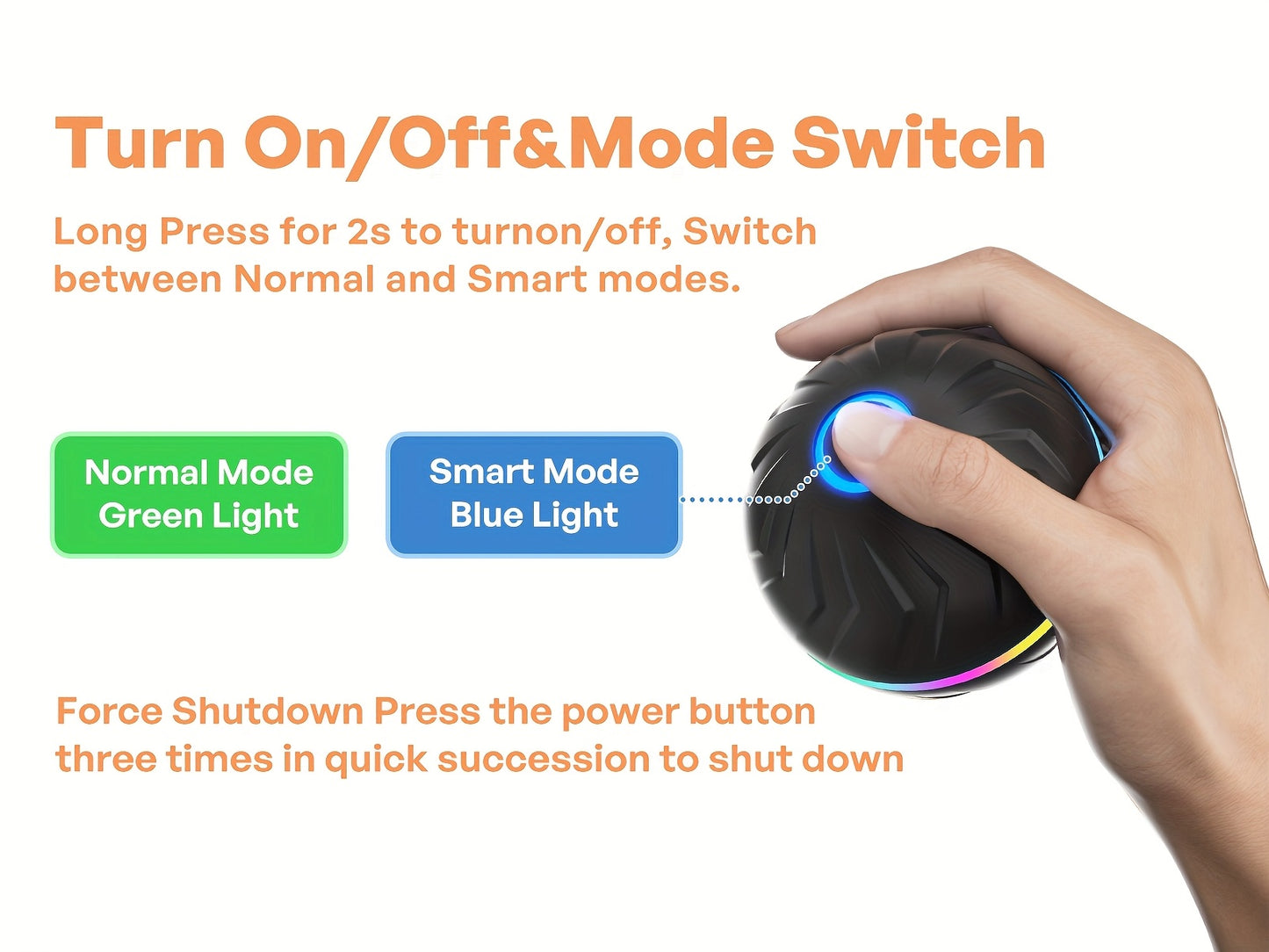 Interactive Dog Toy Ball - Large, Smart Bouncing Ball for Pets | Intelligent Jumping, Rolling, Durable, USB Rechargeable