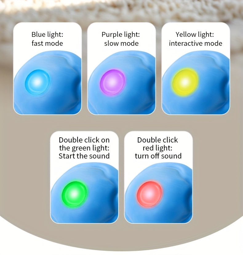 [Electronic Dog Ball for Pets] High-Quality, Durable, Interactive Electronic Dog Ball for Pets - USB Rechargeable, Automatic Rolling Toy, Large and Small Dog Ball with Straps, Ball Launcher, Playful Design, Petsafe Material,