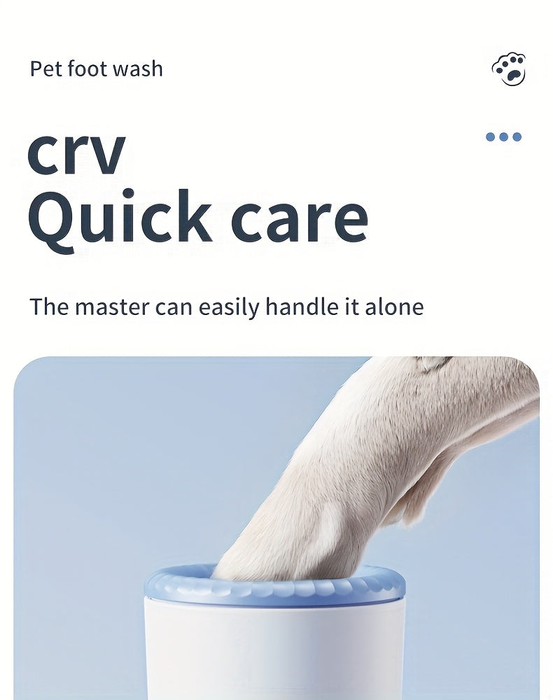 Pet Foot Washing Cup, Electric Dog and Cat Foot Washer, USB-Rechargeable Pet Outdoor Cleaning Supply, Pet Grooming and Cleaning Tool, The Best Gift for Your Beloved Pets, Pet Foot Cleaner, Dog Washing Supplies, Dog Scrub Brus