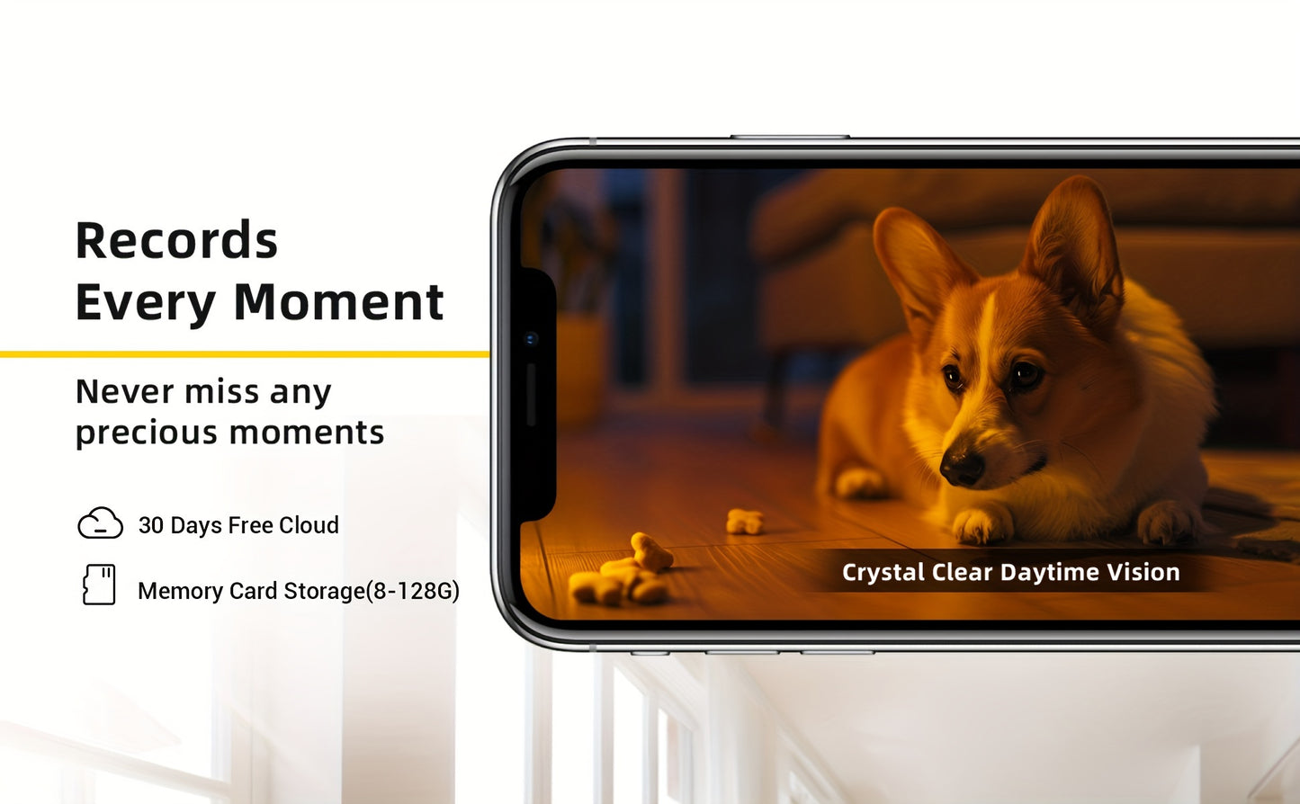 2PCS BoyKeep 5g/2.4ghz WiFi Smart Camera, High-definition Indoor Safety Monitor, Special Safety Camera For Babies And Pets, 360° Panoramic Surveillance Video, Night Vision, Two-way Calls, Memory Card And Cloud Storage, K30