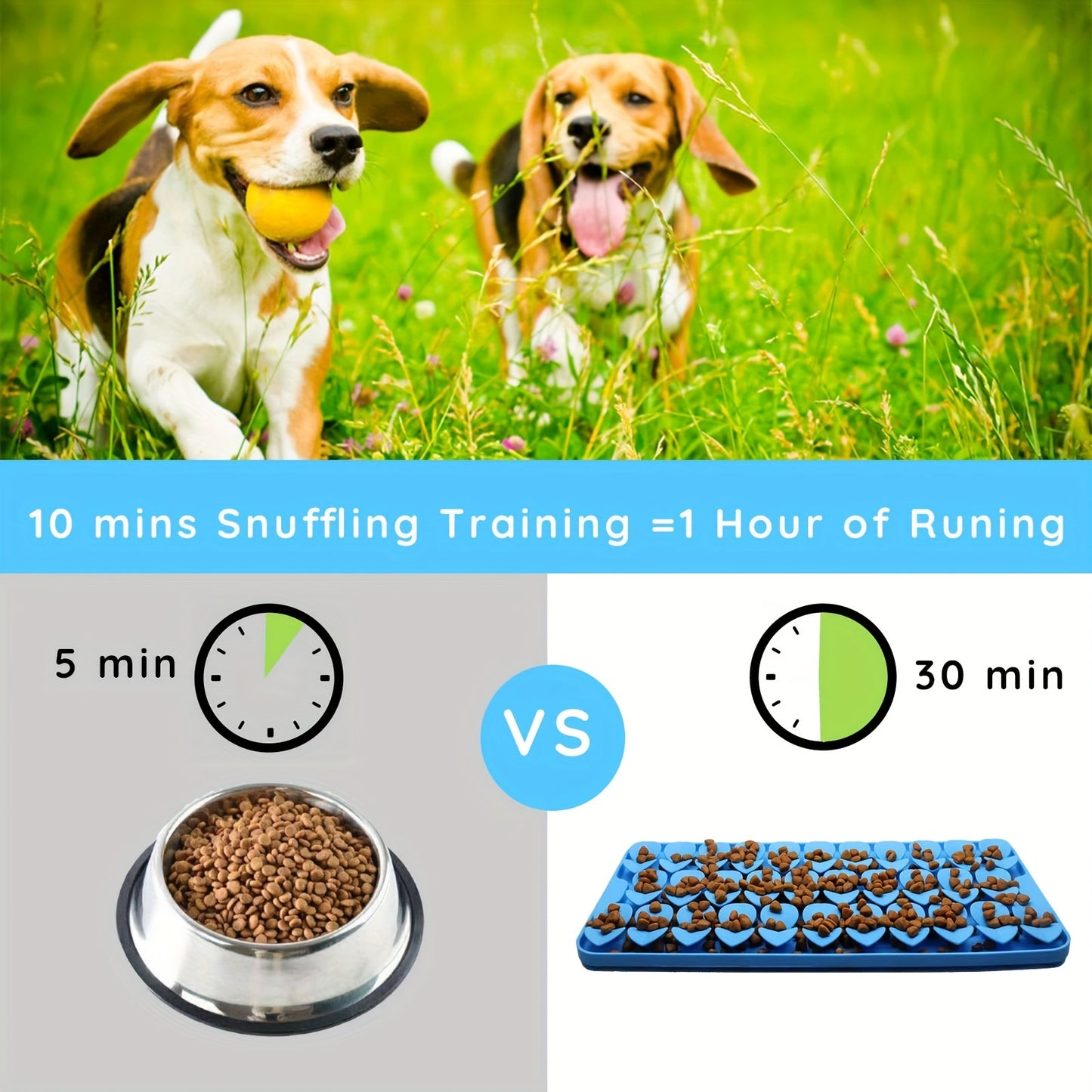 1pc PetLickingMat Silicone Dog Feeding Pad, Slow Feeder Mat for Encouraging Natural Foraging Skills, Interactive Feeding Game Toy for All Dog Breeds, Dishwasher Safe and Easy to Clean