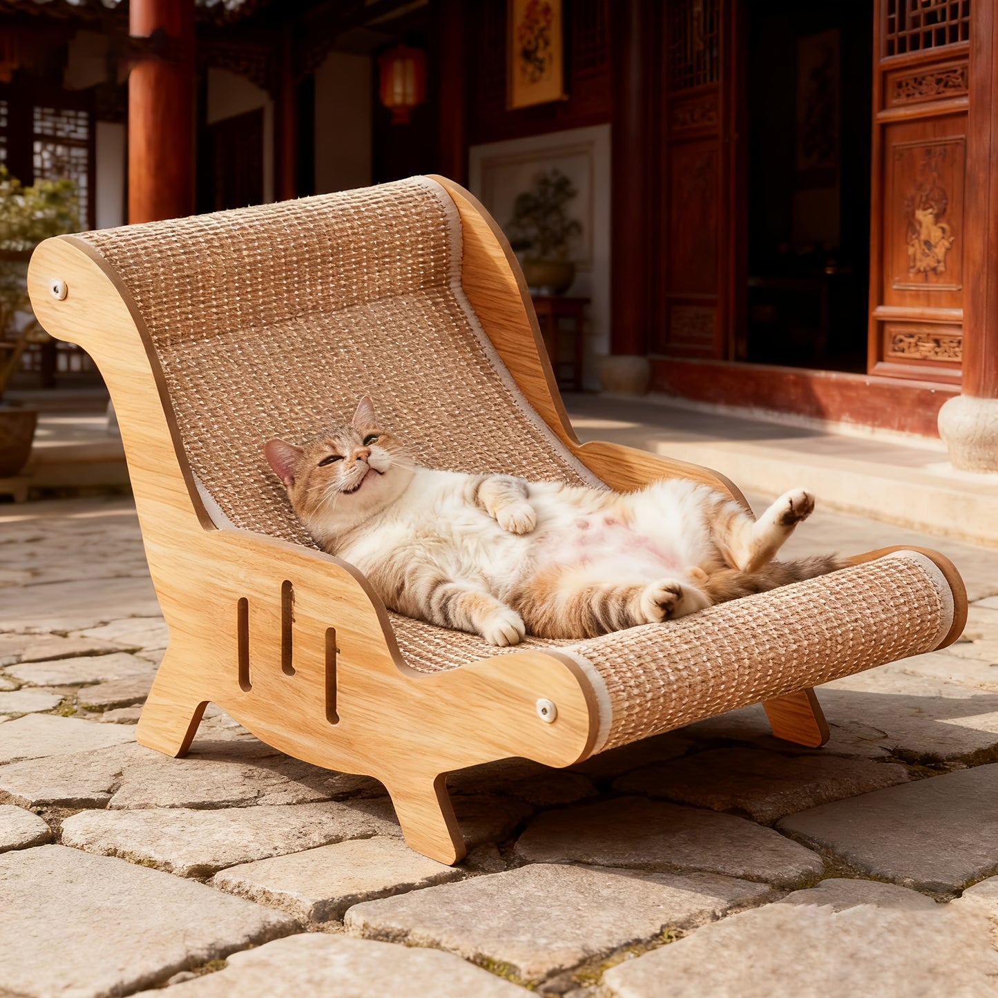 Sturdy Elegant Sisal Cat Scratching Chair - Durable Scratch-Resistant Pet Furniture with 3 Styles, High-Quality Large Cat Resting Area for Indoor Cats, Scratch-Resistant Design for Climbing, Resting & Play, Cat Furniture, Cla